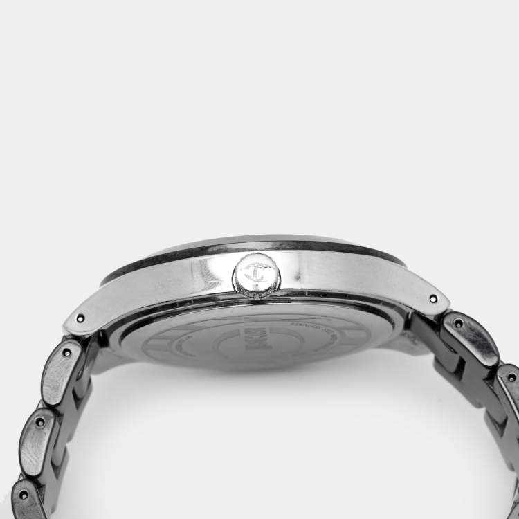 Pre Owned Just Cavalli Black Ceramic Stainless Steel R7253188525 Women's Wristwatch 41 mm