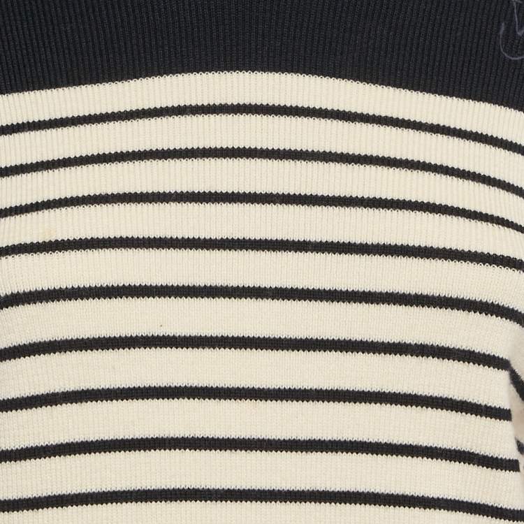 Pre Owned JW Anderson Navy Blue Striped Merino Wool Knit Sweater S