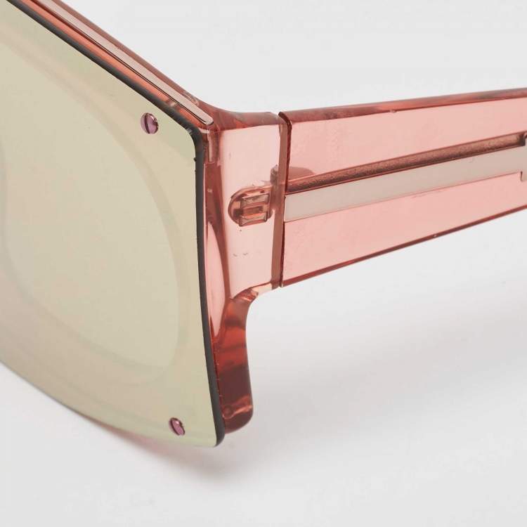 مملوكة مسبقًا Karen Walker Pink Mirrored Salvador Oversized Sunglasses