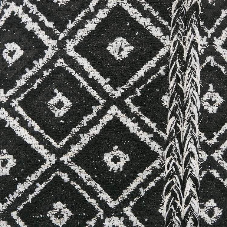 Pre Owned Karl Lagerfeld Black Tweed Mini Skirt S