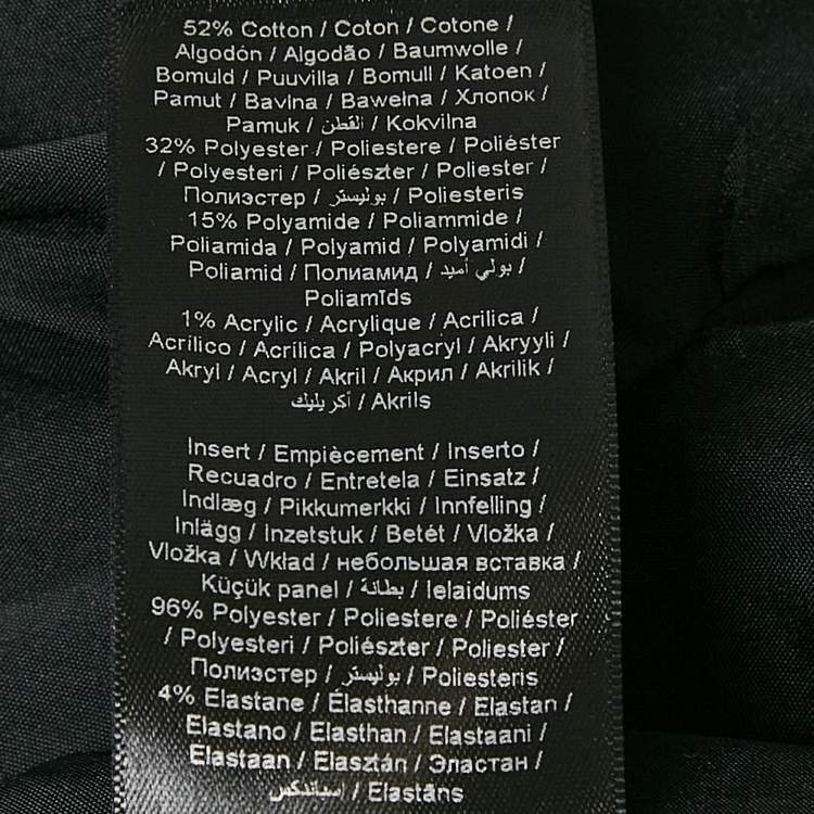 Pre Owned Karl Lagerfeld Black Tweed Mini Skirt S