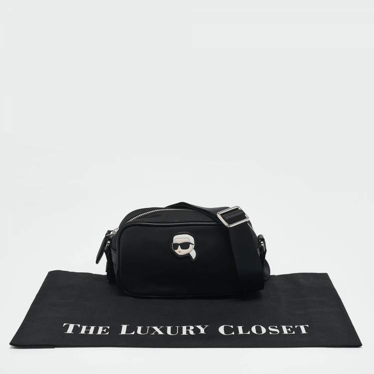 Pre Owned Karl Lagerfeld Nylon k/ikonik 2.0 Camera Crossbody Bag