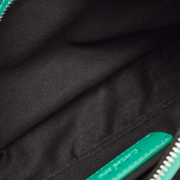 Pre Owned Karl Lagerfeld Green Monogram Coated Canvas and Leather K/Ikonik Camera Bag