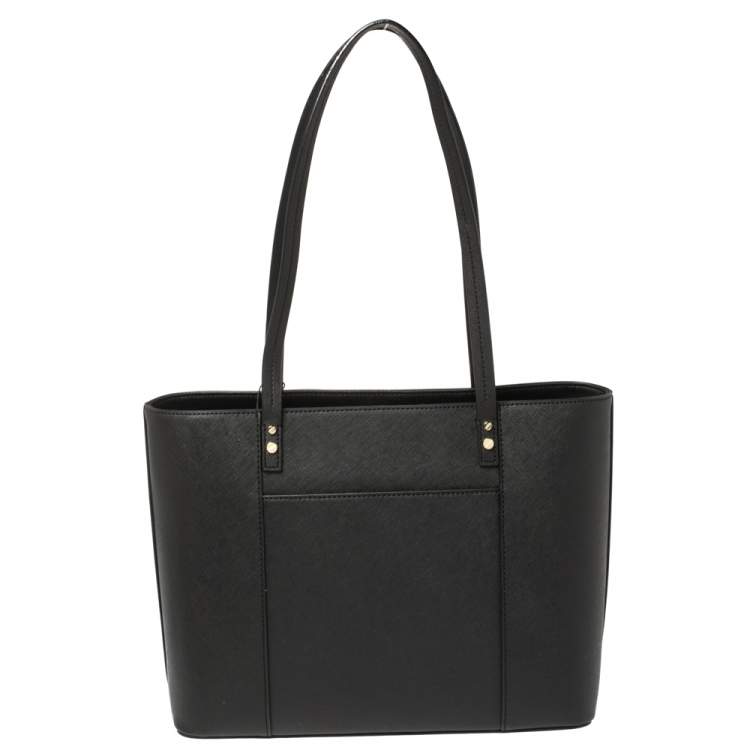 Pre Owned Karl Lagerfeld Black Leather Maybelle Tote