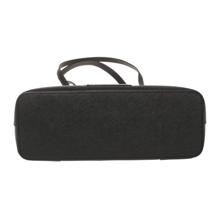 Pre Owned Karl Lagerfeld Black Leather Maybelle Tote