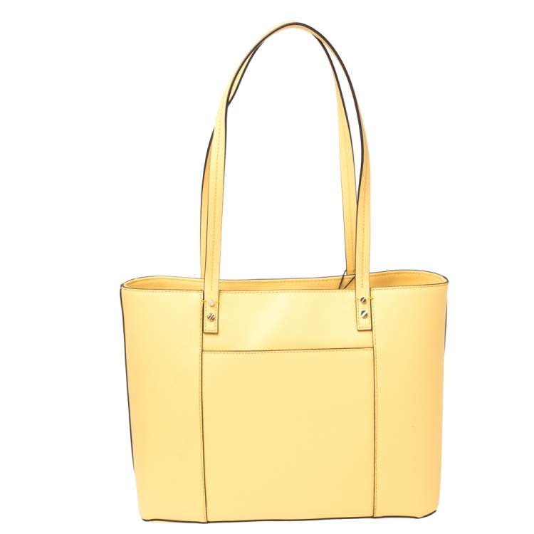 مملوكة مسبقًا Karl Lagerfeld Yellow Leather Maybelle Cat Tote