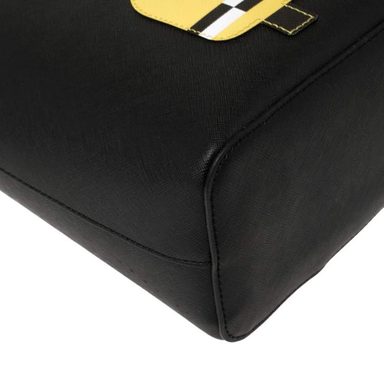 مملوكة مسبقًا Karl Lagerfeld Black Leather Maybelle Tote