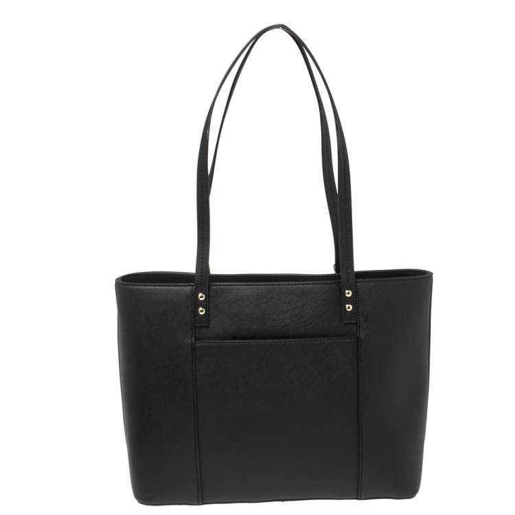 Pre Owned Karl Lagerfeld Black Leather Maybelle Cat Tote