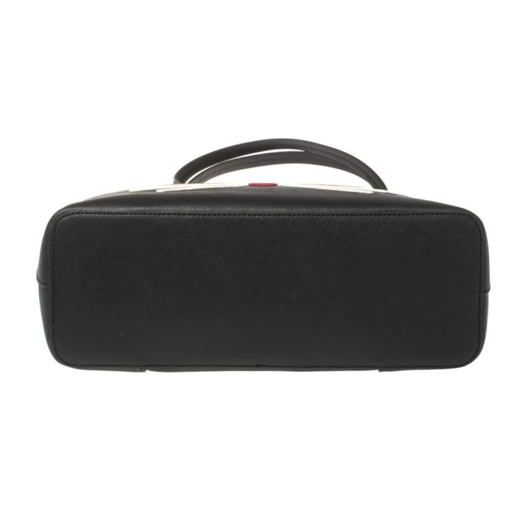 Pre Owned Karl Lagerfeld Black Leather Maybelle Cat Tote