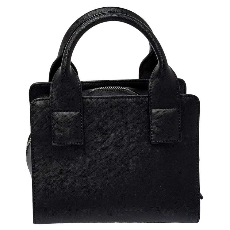 Pre Owned Karl Lagerfeld Black Faux Leather K/Klassik Satchel