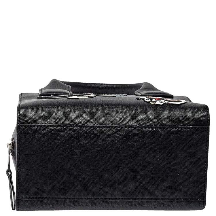 Pre Owned Karl Lagerfeld Black Faux Leather K/Klassik Satchel