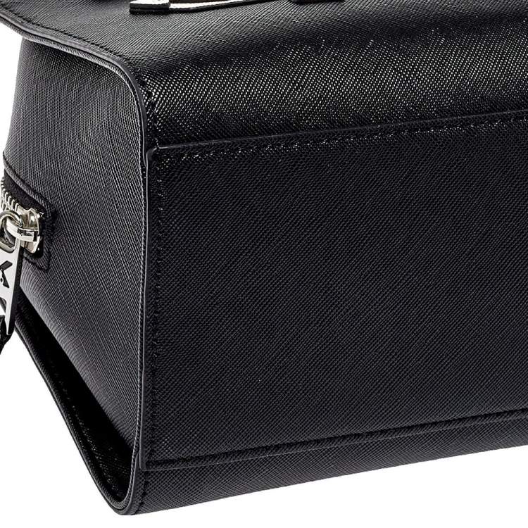 Pre Owned Karl Lagerfeld Black Faux Leather K/Klassik Satchel