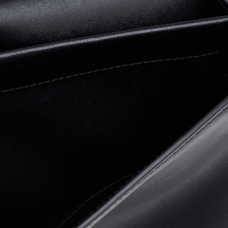 Pre Owned Karl Lagerfeld Black Leather Medium K/Signature Shoulder Bag