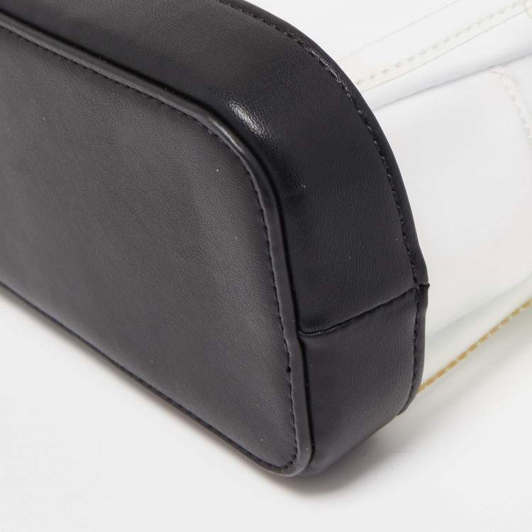 Pre Owned Karl Lagerfeld Black/Clear PVC Karlito Print Cosmetic Pouch