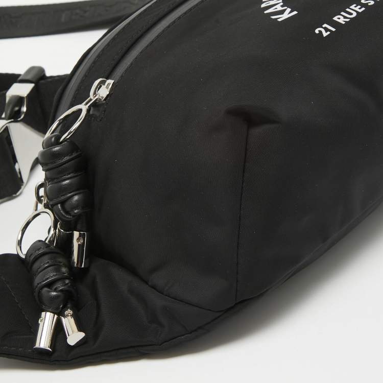 Pre Owned Karl Lagerfeld Black Nylon Rue St. Guillaume Belt Bag