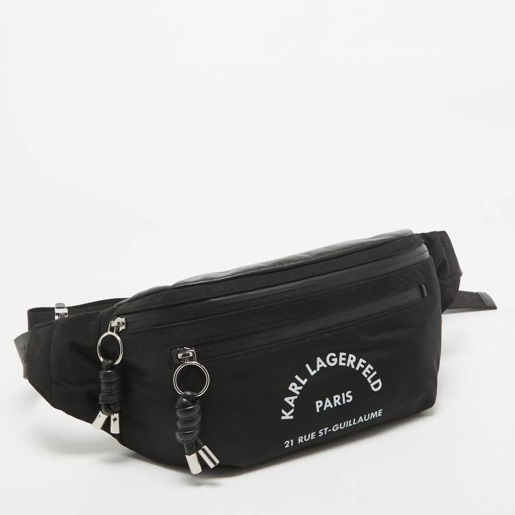 Pre Owned Karl Lagerfeld Black Nylon Rue St. Guillaume Belt Bag