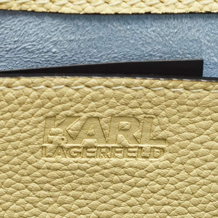 Pre Owned Karl Lagerfeld Light Yellow K/Karry All Front Crossbody Bag