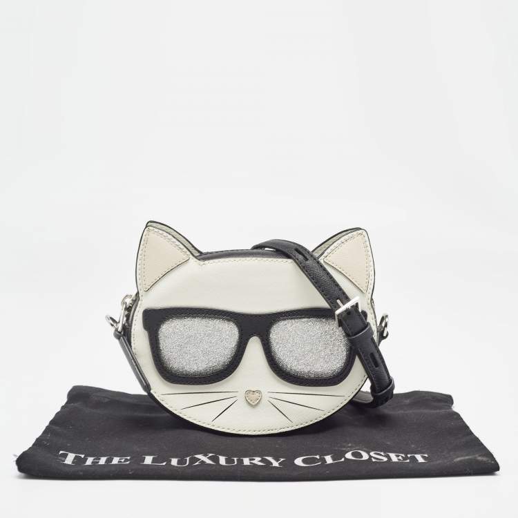 Pre Owned Karl Lagerfeld Multicolor Leather Maybelle Cat Crossbody Bag