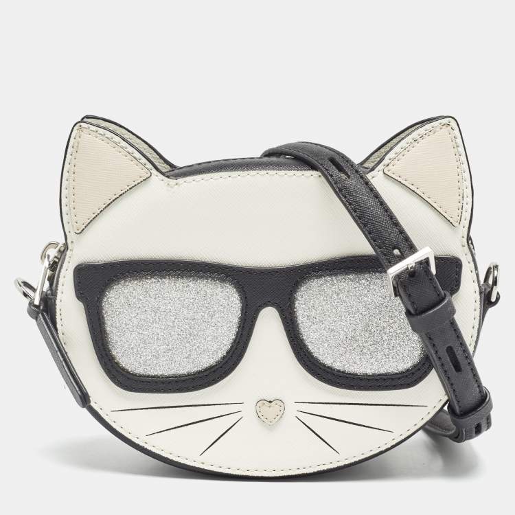 Pre Owned Karl Lagerfeld Multicolor Leather Maybelle Cat Crossbody Bag