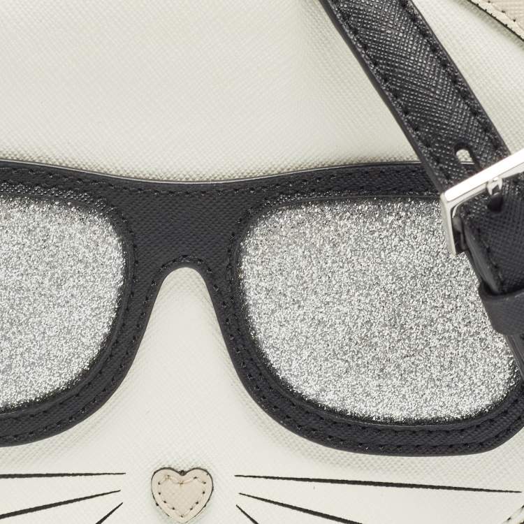 Pre Owned Karl Lagerfeld Multicolor Leather Maybelle Cat Crossbody Bag