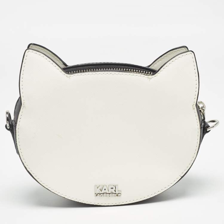 Pre Owned Karl Lagerfeld Multicolor Leather Maybelle Cat Crossbody Bag