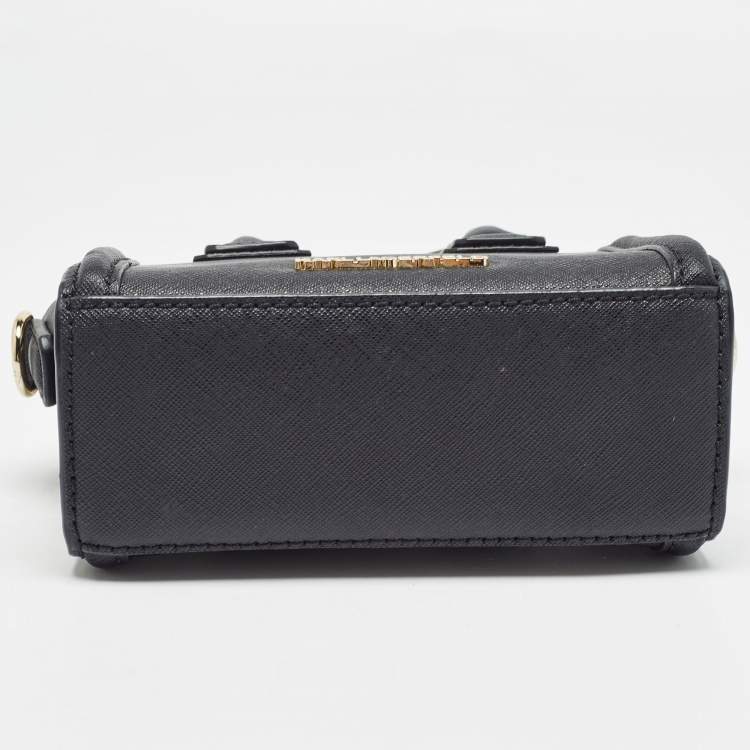 Pre Owned Karl Lagerfeld Black Saffiano Leather Micro K KLASSIK Tote