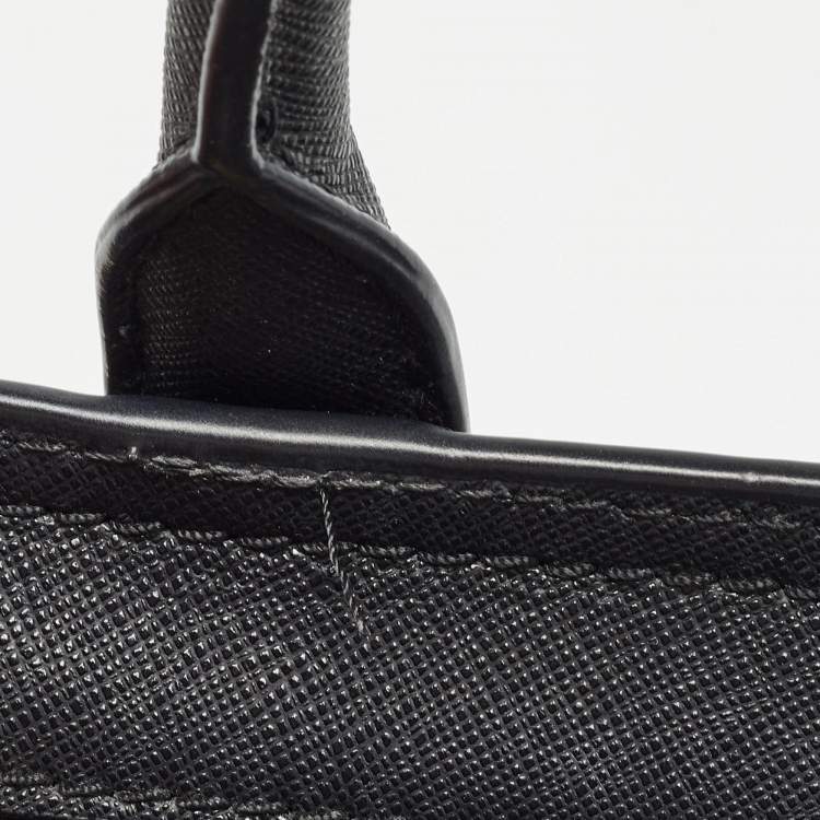 Pre Owned Karl Lagerfeld Black Saffiano Leather Micro K KLASSIK Tote