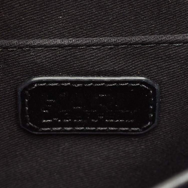 Pre Owned Karl Lagerfeld Black Leather K/Signature Shoulder Bag