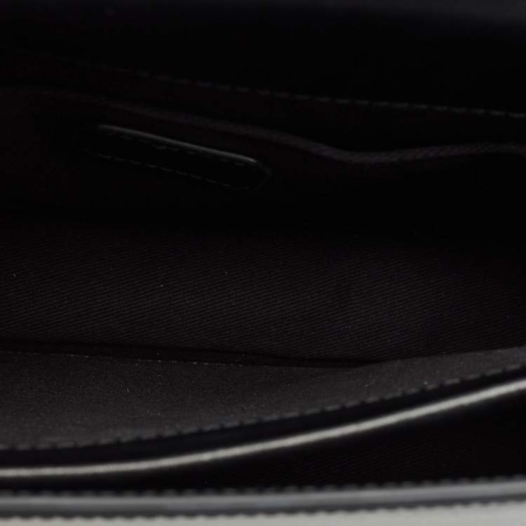 Pre Owned Karl Lagerfeld Black Leather K/Signature Shoulder Bag