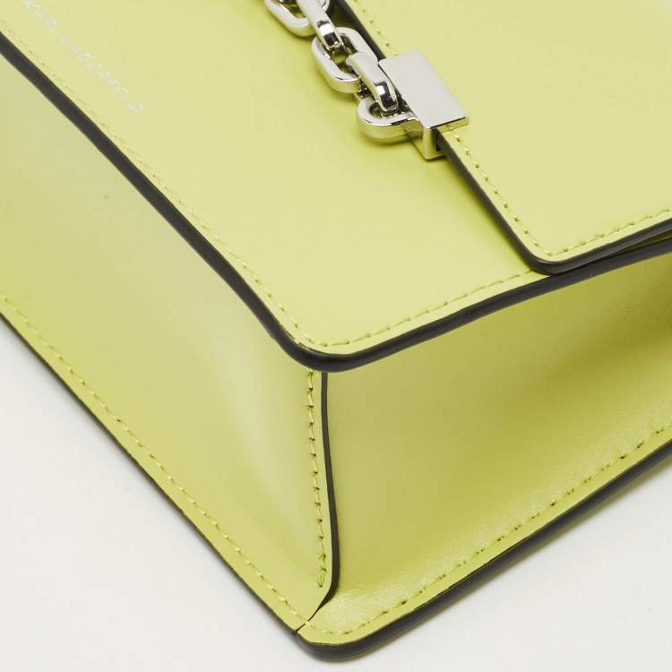 Pre Owned Karl Lagerfeld Green Leather K/Seven 2.0 Crossbody Bag