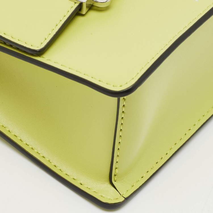 Pre Owned Karl Lagerfeld Green Leather K/Seven 2.0 Crossbody Bag