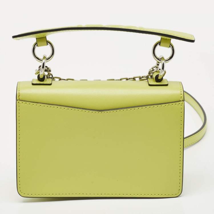 Pre Owned Karl Lagerfeld Green Leather K/Seven 2.0 Crossbody Bag