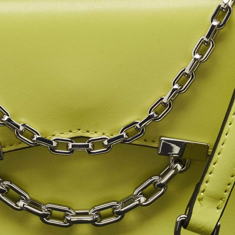Pre Owned Karl Lagerfeld Green Leather K/Seven 2.0 Crossbody Bag