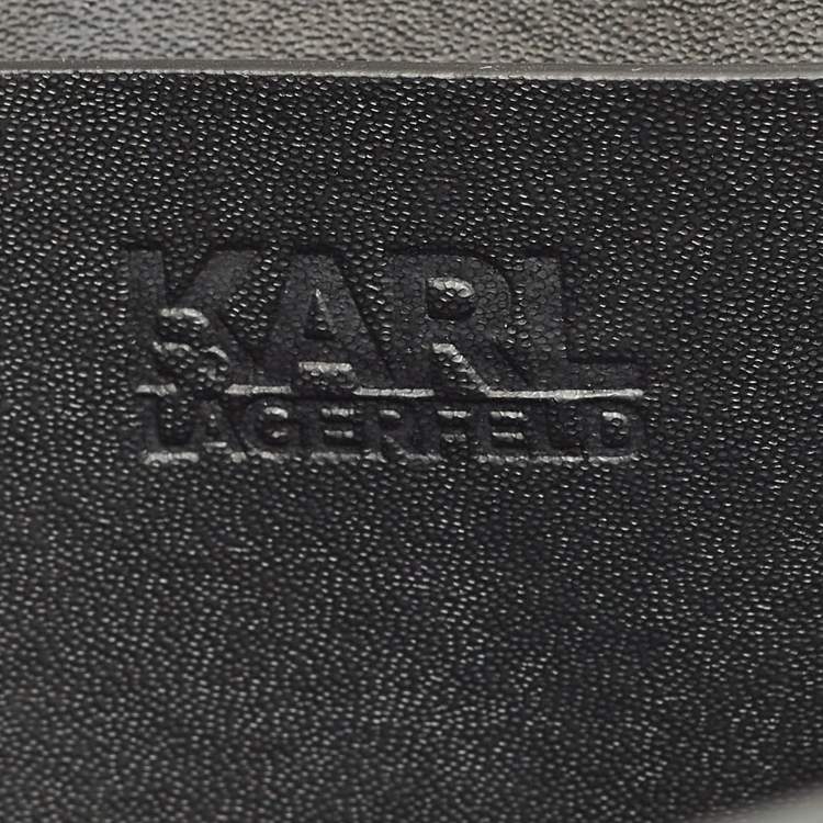 Pre Owned Karl Lagerfeld Green Leather K/Seven 2.0 Crossbody Bag