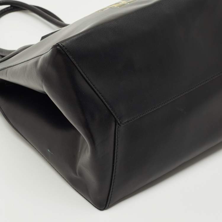 Pre Owned Karl Lagerfeld Black Leather K/Heros Tote