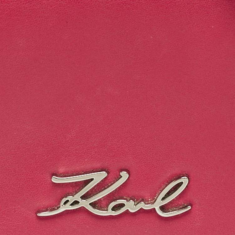 Pre Owned Karl Lagerfeld Red Leather K/Rocky Choupette Crossbody Bag