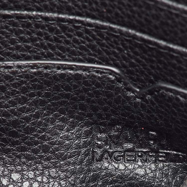 Pre Owned Karl Lagerfeld Black/Pink Leather Wallet on Strap