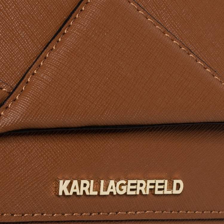 Pre Owned Karl Lagerfeld Brown Leather K/Klassik Shoulder Bag