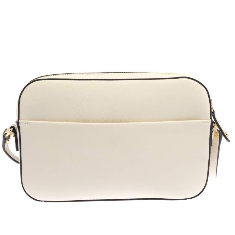 Pre Owned Karl Lagerfeld White Leather Maybelle Choupette Crossbody Bag             