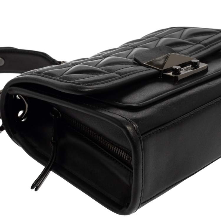 Pre Owned Karl Lagerfeld Black Quilted Leather Shoulder Bag