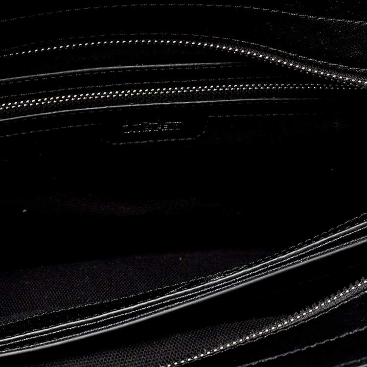 Pre Owned Karl Lagerfeld Black Saffiano Leather K/Ikonik Tote