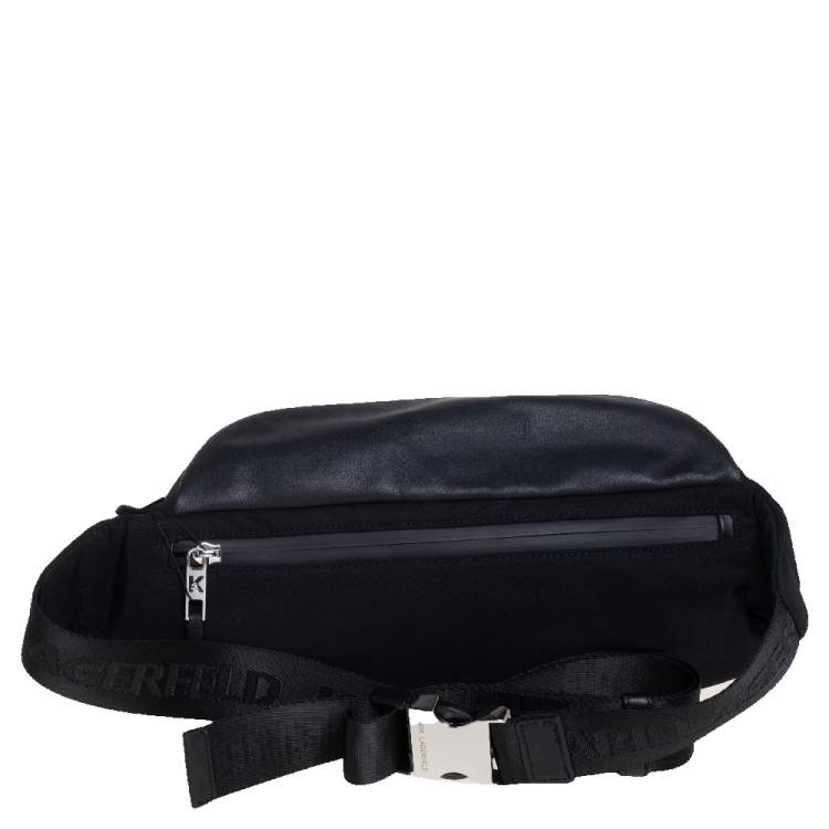 Pre Owned Karl Lagerfeld Black Nylon Rue St. Guillaume Belt Bag