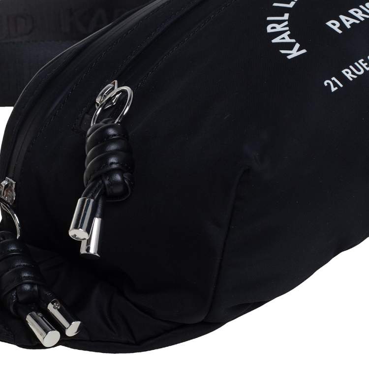 Pre Owned Karl Lagerfeld Black Nylon Rue St. Guillaume Belt Bag