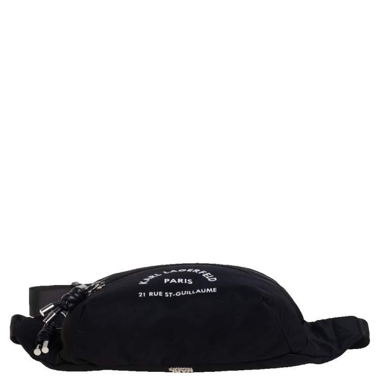 Pre Owned Karl Lagerfeld Black Nylon Rue St. Guillaume Belt Bag