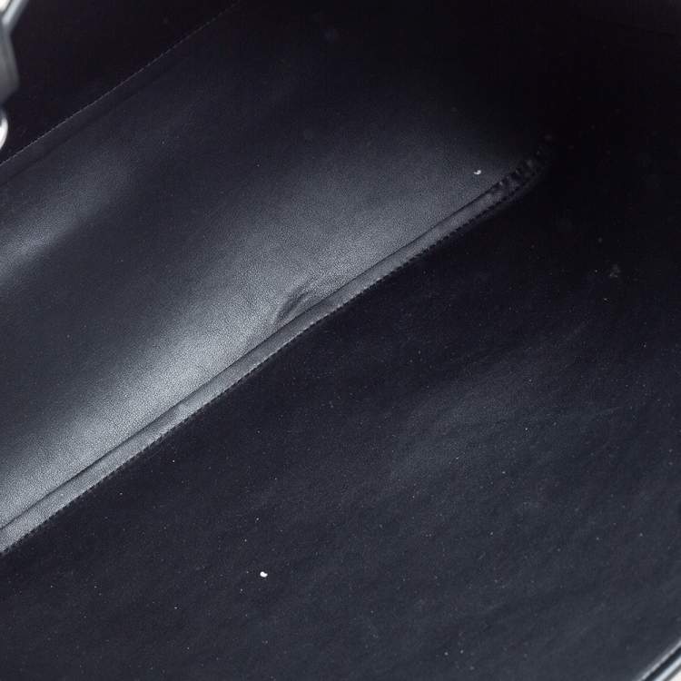Pre Owned Karl Lagerfeld Black Leather Karl Legend Tote