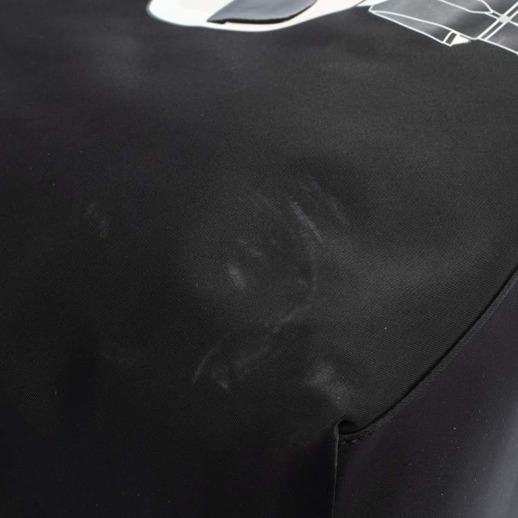 Pre Owned Karl Lagerfeld Black Nylon K Ikonik Tote