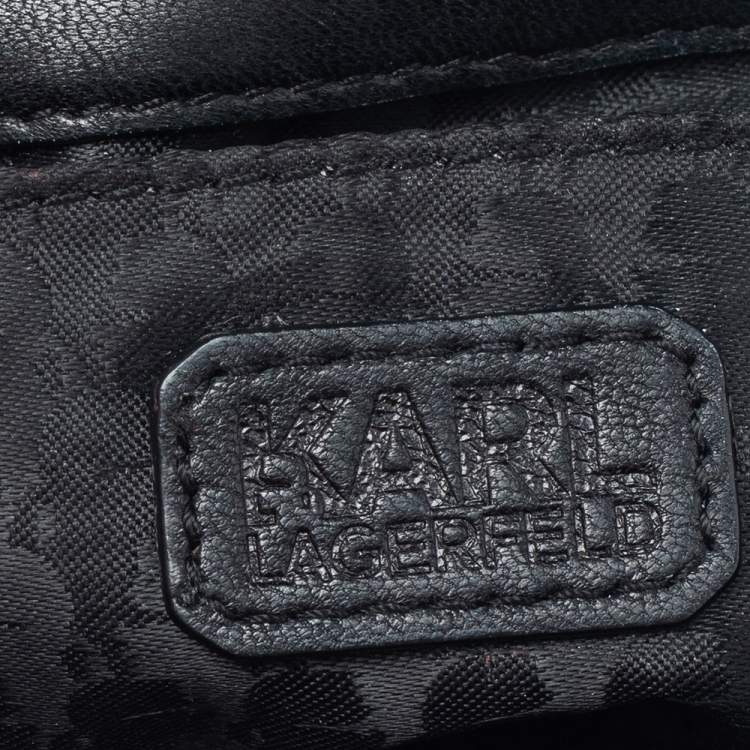 Pre Owned Karl Lagerfeld Black Quilted Leather Shoulder Bag