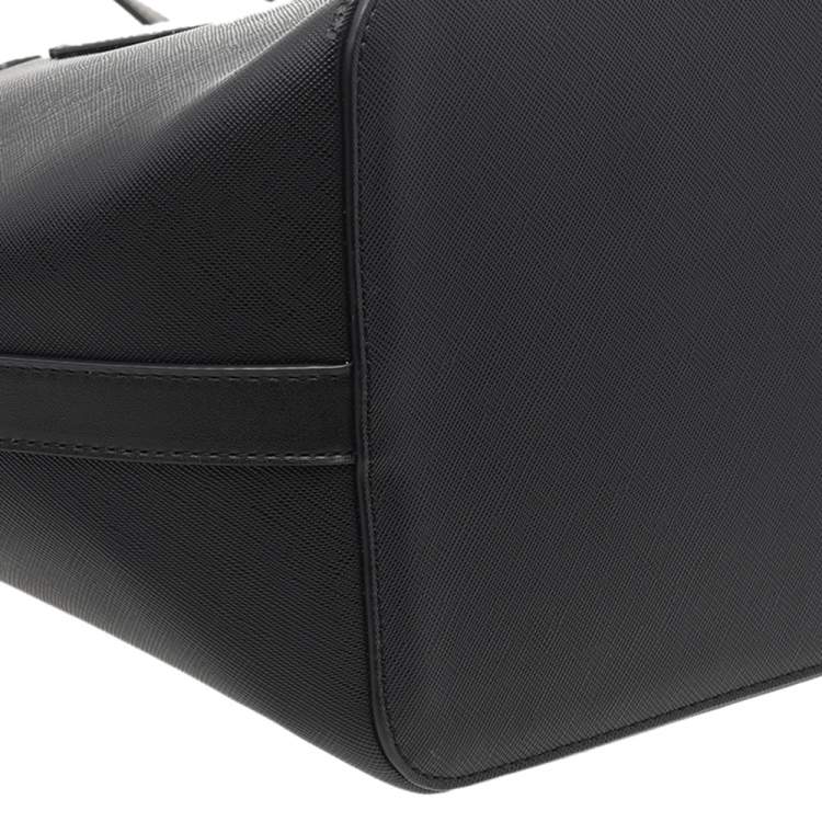 Pre Owned Karl Lagerfeld Black Leather K/Pixel Karl Choupette Shopper Tote