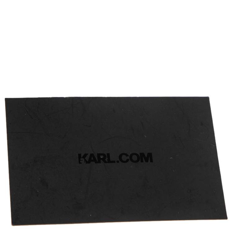 Pre Owned Karl Lagerfeld Black Leather K/Ikonik Shopper Tote