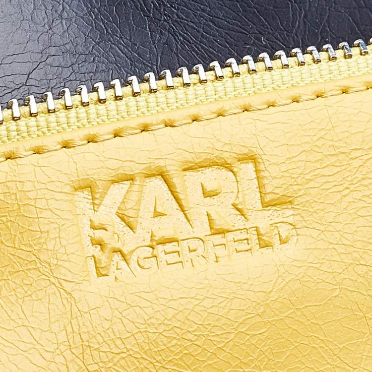 Pre Owned Karl Lagerfeld Multicolor Leather Flap Shoulder Bag